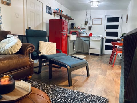 Farmhouse sink in the cozy kitchen