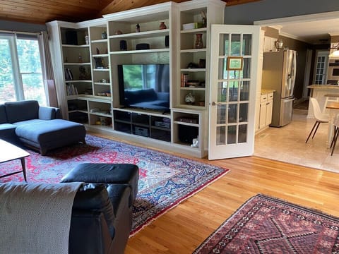 Large TV and sound system