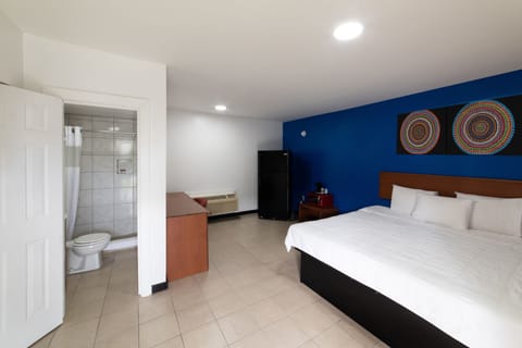 Standard Room, 1 King Bed, Non Smoking, Refrigerator & Microwave | Desk, iron/ironing board, free WiFi, bed sheets