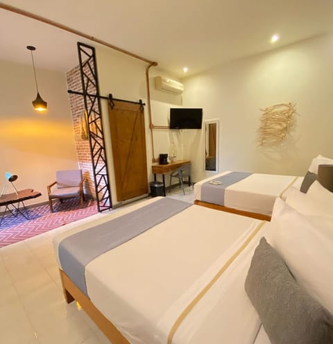 Superior Room, 2 Double Beds | Memory foam beds, desk, laptop workspace, blackout drapes