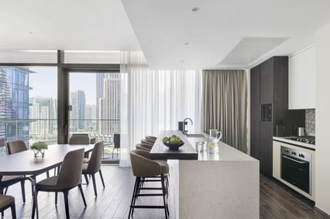 Premium Suite, 3 Bedrooms, Balcony, Marina View (Private beach access) | Private kitchen | Fridge, microwave, oven, stovetop