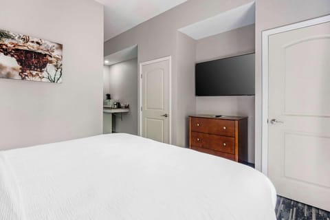 Standard Room, 2 Queen Beds, Non Smoking | Desk, laptop workspace, blackout drapes, iron/ironing board