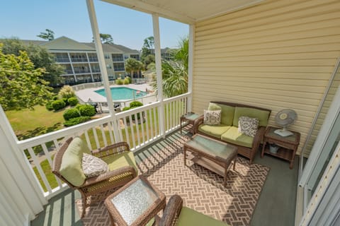 Beautiful pool view on your private porch!