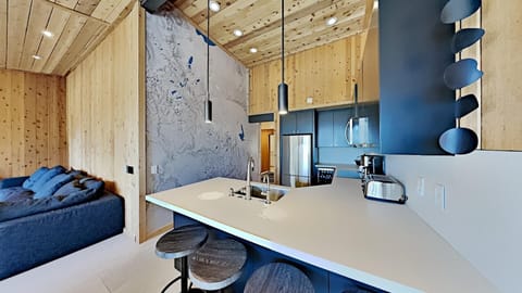 Gorgeous Kitchen With Eastern Sierra Map Wall