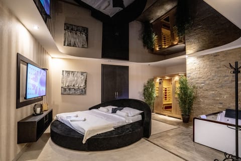 Presidential Double Room | Living area | 32-cm TV with cable channels