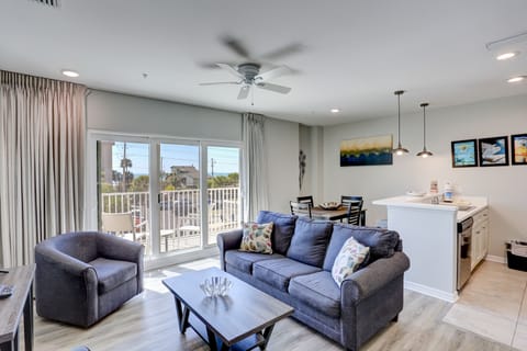 Living Room with Balcony Access looking West