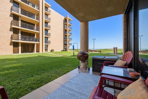 Relax on your private patio while enjoying beautiful Gulf views and the sound of the waves.
