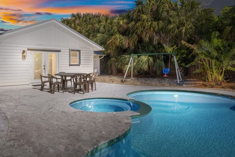 Pool with Hot Tub and Outdoor Seating