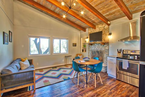 Entry view of cabin.