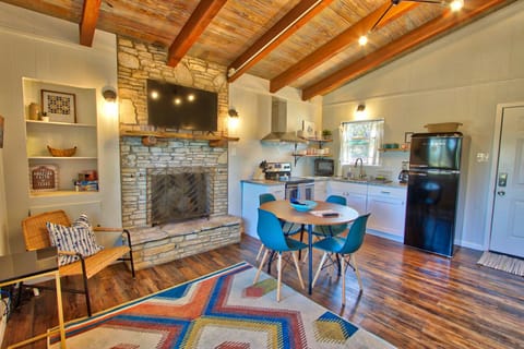 View looking from coach to kitchen.