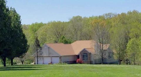 View from the front of the house. 11 acres to spread out and have privacy 