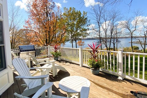 One of 3 outdoor decks facing the Severn