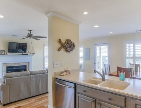 View from kitchen looking into Living and dining area