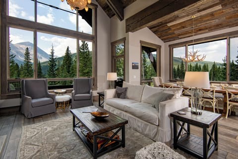 Main Floor Interior - Floor-to-ceiling windows with a stunning view of Mt. Quandary.