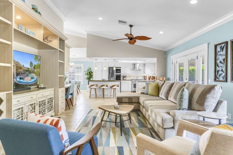 Living Room with Kitchen View