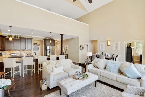 Great room with lots of seating and open to the gourmet kitchen