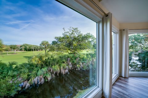 Fantastic floor to ceiling windows with golf course views
