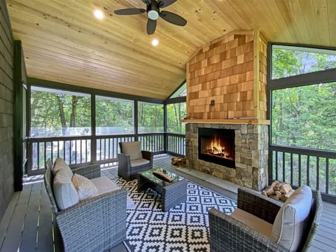 Screened Porch and Wood Burning Fireplace