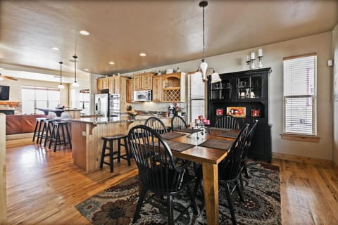 Large Well Equipped Kitchen and Dining Area seats up to 12.