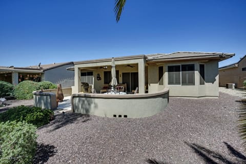 Backyard view looking toward the home