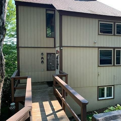 Short walk from parking lot to condo, only 2 steps down & 1 step up.