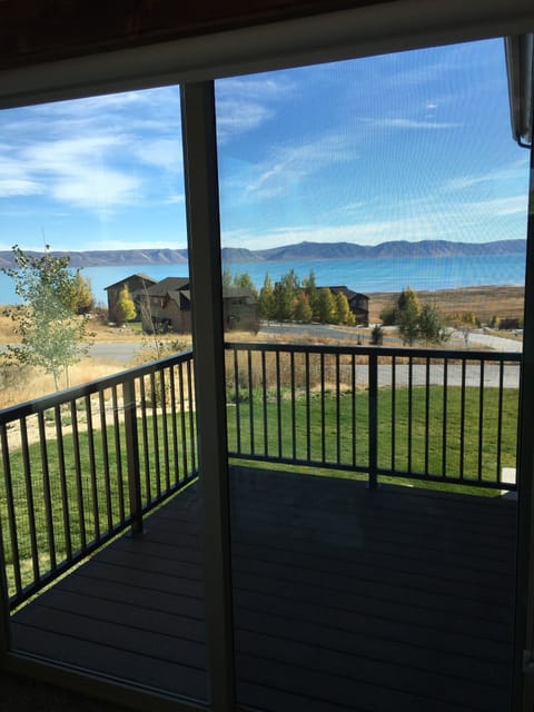 View of lake from master bedroom.