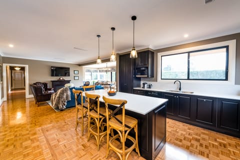 Family House | Private kitchen | Espresso maker, full-size fridge, microwave, oven
