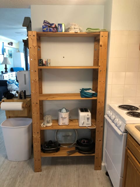 Pantry storage next to stove