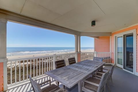 Oceanfront Covered Porch with Panoramic Views