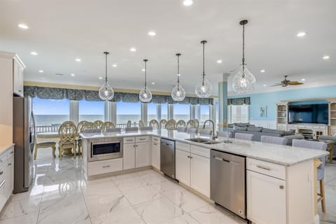 Plenty of counter space to prepare a home cooked meal for the group!