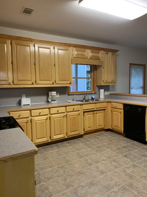 Downstairs kitchen. There is an identical kitchen upstairs