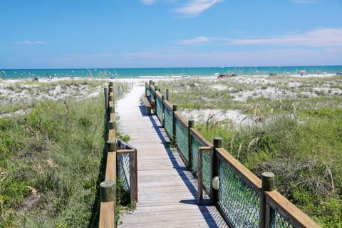 On the beach, white sand