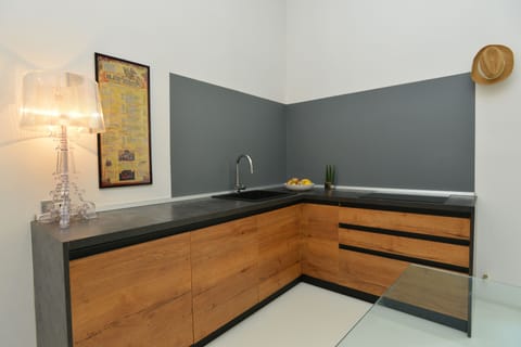 Apartment | Private kitchen | Fridge, microwave, oven, stovetop
