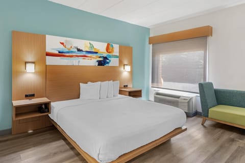 Standard Room, 1 King Bed, Accessible, Refrigerator & Microwave | Desk, laptop workspace, blackout drapes, iron/ironing board