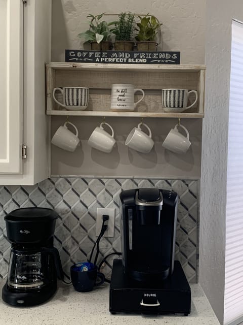 Compete coffee and hot drinks station. 
