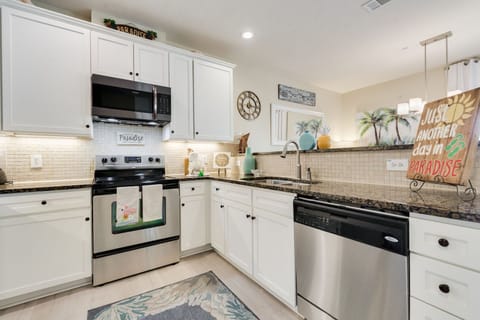 If you decide to dine in, the beautiful kitchen is open, bright and fully stocked to create a wonderful dinner.