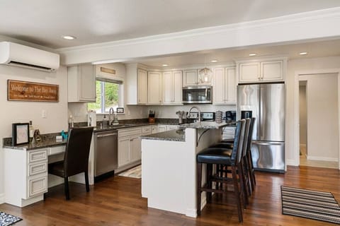 Large kitchen island with seating for three!