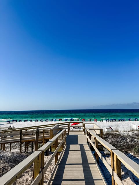 Brand new beach ramp to Maravilla's private beach