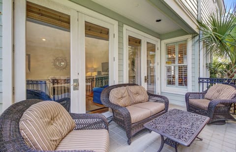 Porch located off the kitchen/living area.