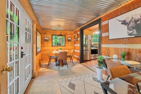 Comfortable dining & work area.