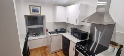 Apartment | Private kitchen | Fridge, microwave, oven, stovetop