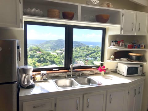 Enjoy beautiful view to St. Croix while in the kitchen.