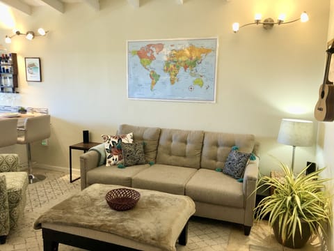 Relax after a long day at the beach in your cozy and comfortable living room