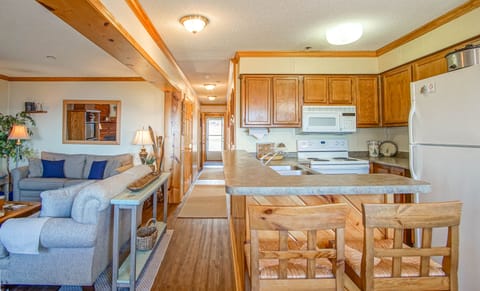 Here you can see the open concept of the gathering areas.