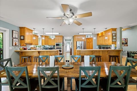 The kitchen is the heart of this home’s interior.