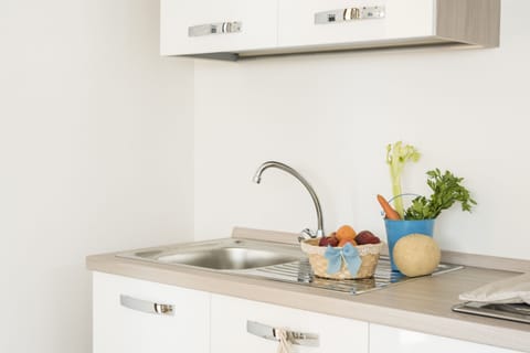 Apartment, 2 Bedrooms (Aurora) | Private kitchen | Oven, stovetop, dishwasher, electric kettle