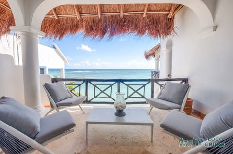 Furnished Balcony with Beachfront Views