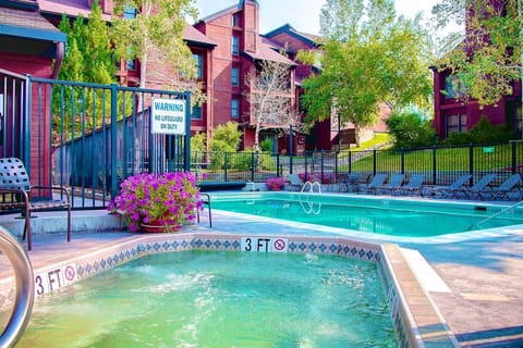 Whether it’s sunshine or snow, the hot tub is always calling.