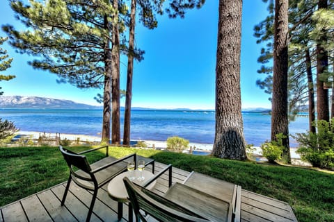 The perfect spot for morning coffee or evening cocktails with sweeping Lake Tahoe panoramas