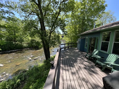 What an incredible view of the Loyalhanna Creek from above on private deck